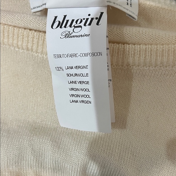 Women's Cream Ruffle Sweater - Picture 3 of 4